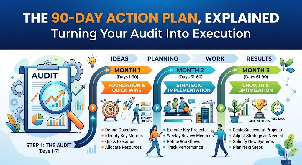 The 90-Day Action Plan, Explained: Turning Your Audit Into Execution